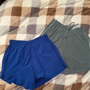 lululemon athletica Blue and Gray Athletic Shorts